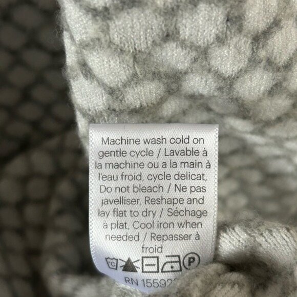 Krimson Klove Gray Honeycomb Open Cover Cardigan Sweater Sz Small Merino Viscose - Picture 9 of 15